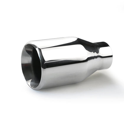 2.48 Inch Inlet Automotive Replacement Exhaust Tips Muffler Tip Stainless Steel Chrome Bolt-On Design Muffler Tailpipe Tip for Universal Cars and Sedans