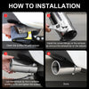 Universal Fit 1.5 - 2 - 2.25 - 2.5 Inch Exhaust Tail Pipe Diameter Exhaust Tip Exhaust tip Steel Car Muffler Tips