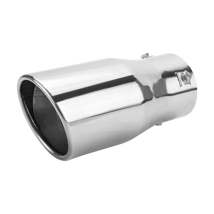 Universal Fit 2 - 2.25 - 2.5 - 2.75 Inch Exhaust Tail Pipe Diameter Exhaust Tip Tailpipe Tips Tail Pipe Double Wall Exhaust tip Car Muffler Tips
