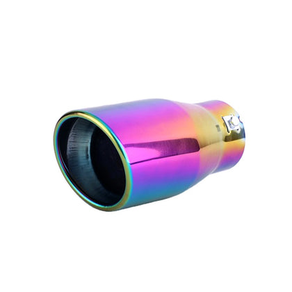 Horizontal view of Exhaust Mufflers 80mm Stainless Steel colorful Angle-cut Tip C32
