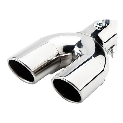 Horizontal view of Exhaust Tip 63mm Stainless Steel silver Straight cut Tip A1993X