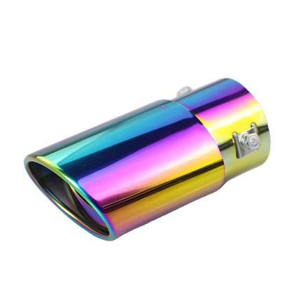 Horizontal view of Exhaust Tips 63mm Stainless Steel colorful Angle-cut Rolled C153